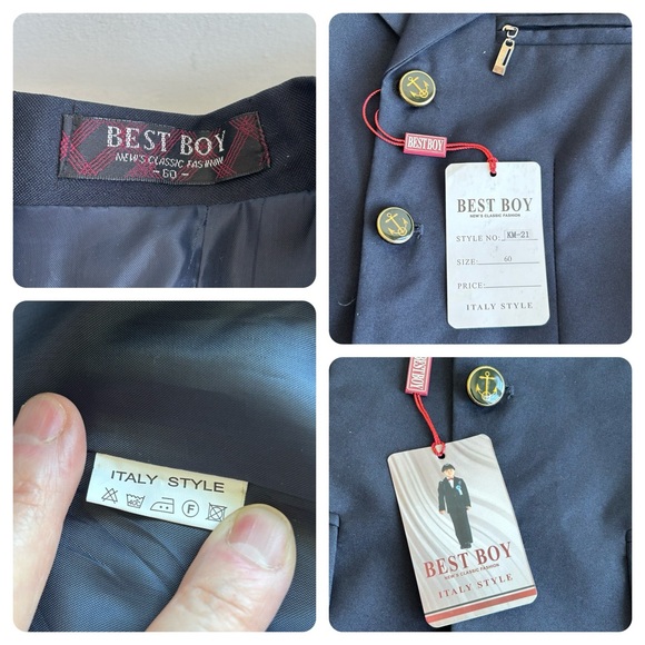 Best Boy Nautical Navy Italy Style Formal Suit Jacket Costume - Picture 11 of 14